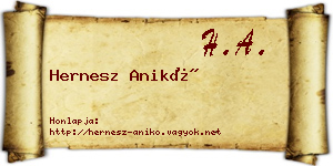 Hernesz Anikó névjegykártya